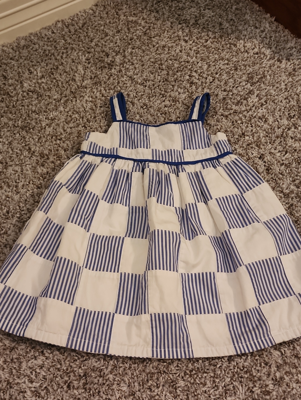 Babygap Toddler Size 3T, Blue And White Dress, Pre-owned, VGUC